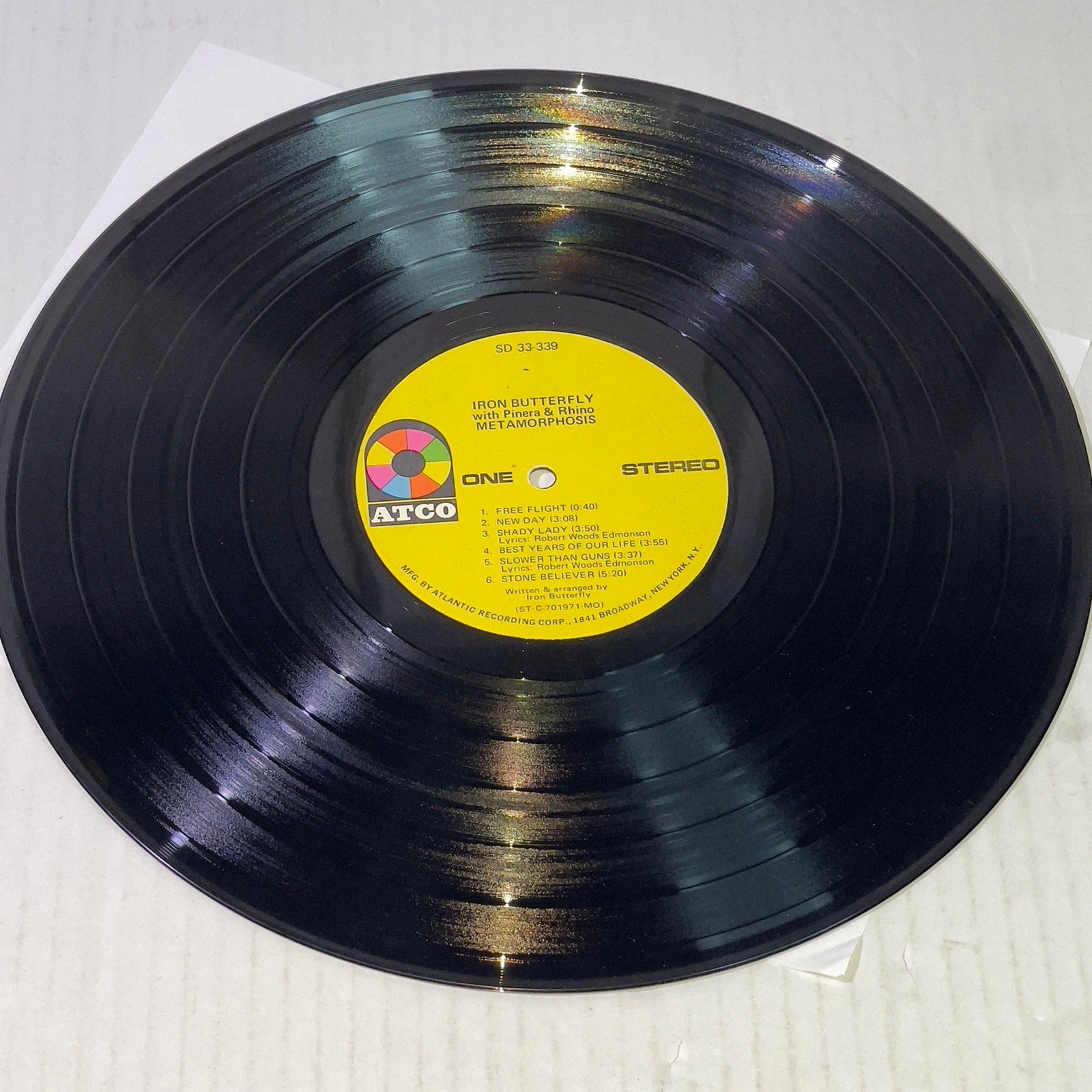 Iron Butterfly Metamorphosis German Vinyl LP RECORD 1970 Atlantic Records